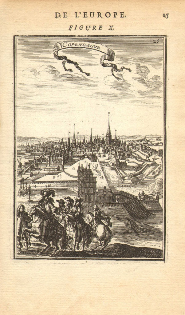 COPENHAGEN KØBENHAVN. City & fortifications. Denmark. Decorative. MALLET 1683